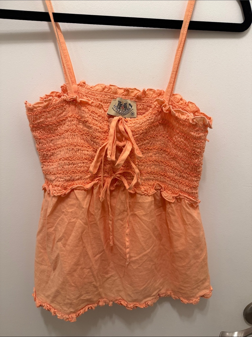 Vintage Y2K Juicy Couture Orange Smocked Tank